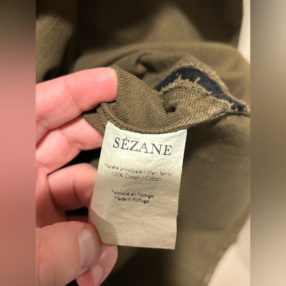 Sezane Will Cotton Chore Barn Utility Modern Jacket Green , sie Small - Picture 7 of 9